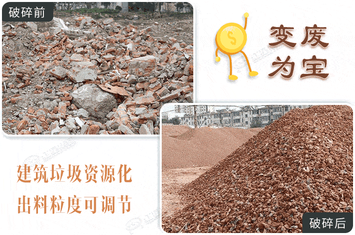 建筑垃圾破碎前后，還能運用到建筑骨料中