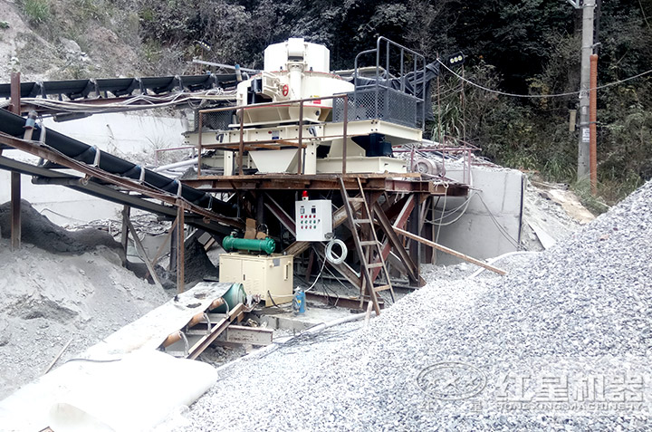 制砂設備現場實拍，可在線咨詢單臺設備或生產線報價